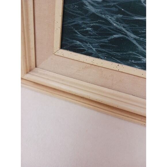 Ocean Waves Oil Painting 17x21 Framed Signed Original Canvas Sea by W. DAWSON - Picture 12 of 16